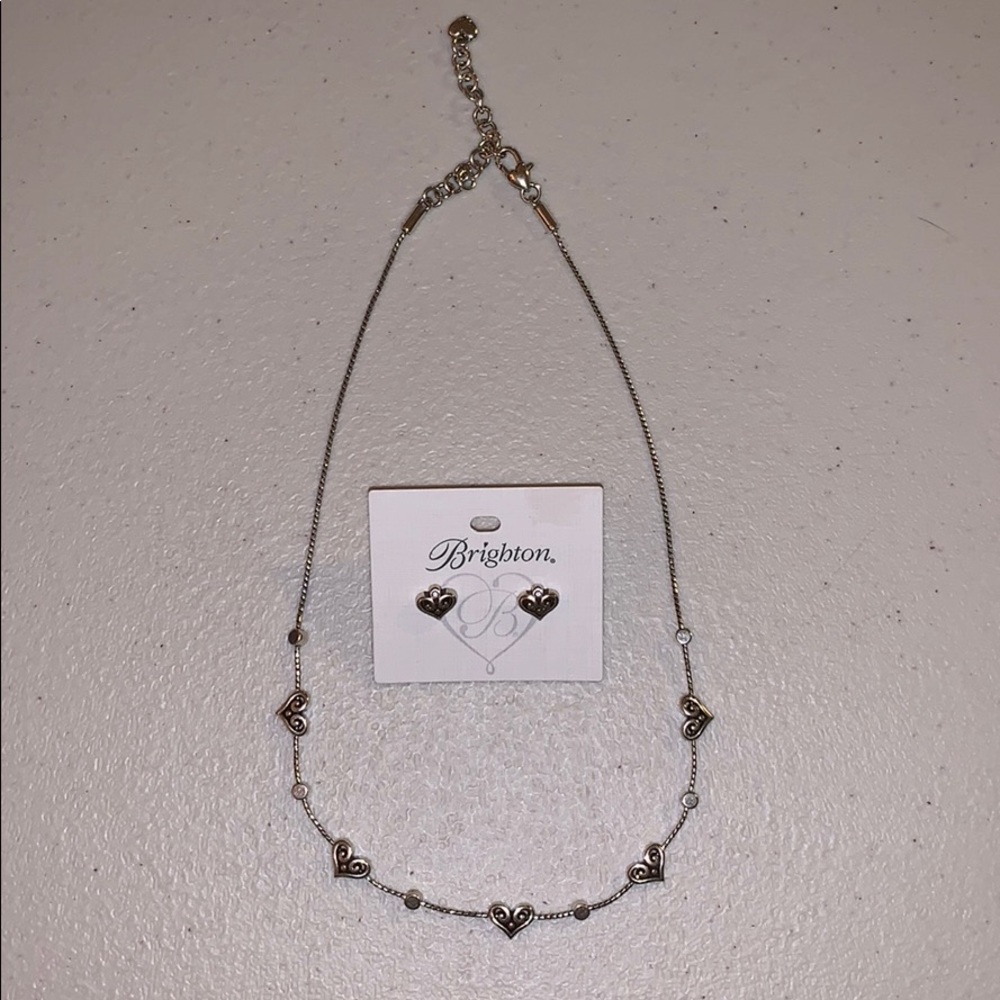 Brighton heart necklace and earrings